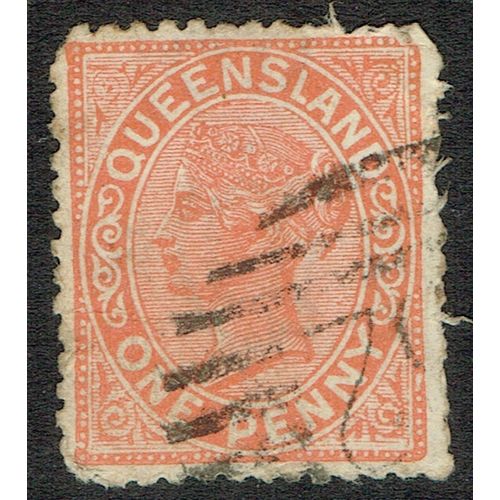 Queensland 1890 1d Vermilion Red SG187 GU