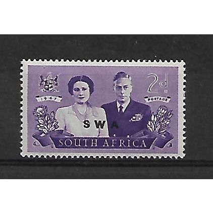 SouthWestAfrica.SG135 2d King George VI&Queen Elizabeth.English Print.UMM.M21