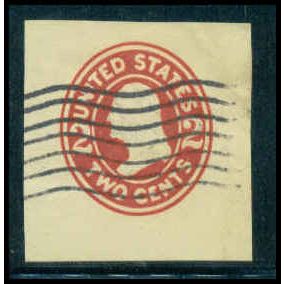 Used U412 2c George Washington Fine Cut Square WA2936