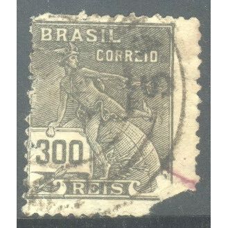 Brazil 1921 - 300r blue - Hermes - used 3