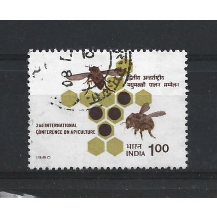 India.SG957 1r Copper Prepayment Ticket.Fine Used.June23