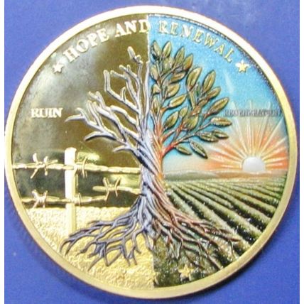 War & Peace. Challenge Coin. 1.50". 76b.