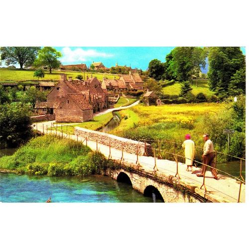 Colour Postcard - View of Bibury, Glos