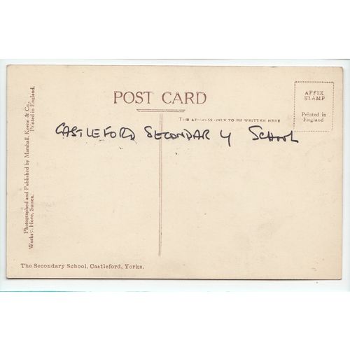 Castleford Secondary School Postcard West Yorkshire