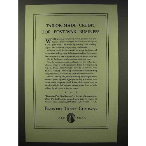 1945 Bankers Trust Company Ad - Tailor-Made Credit