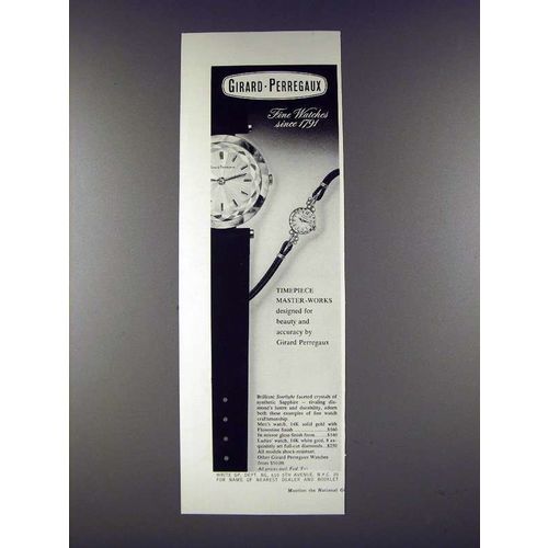 1959 Girard Perregaux Watch Ad - Timepiece Master-Works