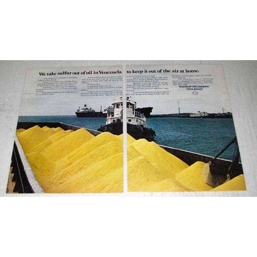 1971 Esso Standard Oil Ad - Sulfer Out of Oil