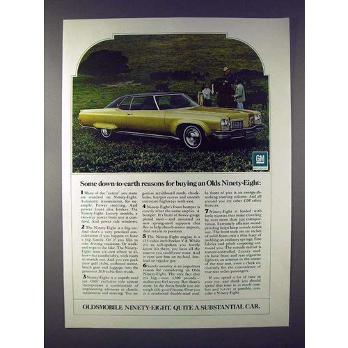 1972 Oldsmobile Ninety-Eight Car Ad - Reasons