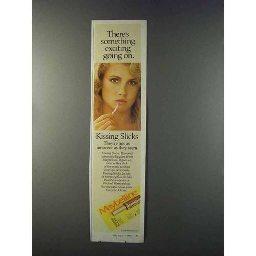 1981 Maybelline Kissing Slicks Ad - Something Exciting