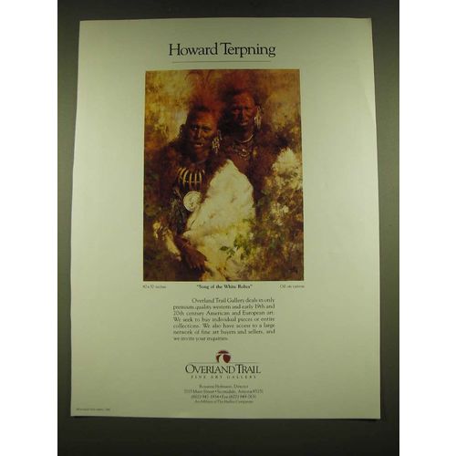 1990 Overland Trail Gallery Ad - Song of the White Robes by Howard Terpning