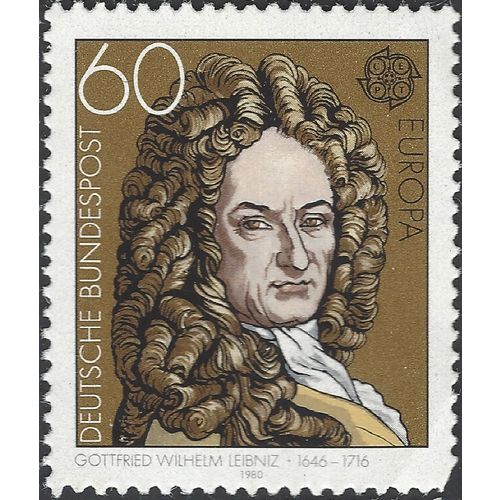GERMANY, Gottfried Wilhelm Leibniz, 1646-1716, brown 1980, 60pf, #4
