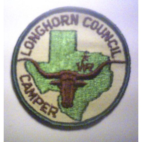 Boy Scouts of America Longhorn Council Camper Patch Free Shipping Green Border