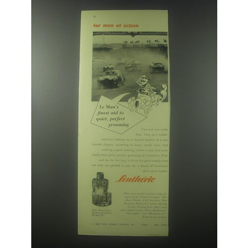 1954 Lentheric After Shave lotion Ad - Le Man's finest aid to quiet, perfect