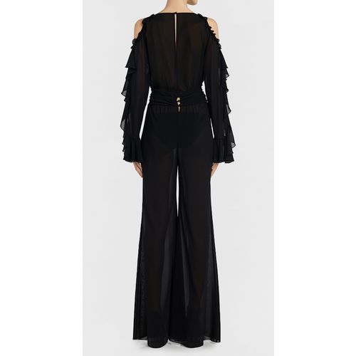 LA PERLA BEJEWELED Black Silk Flared Jumpsuit BNWT (RARE & COLLECTABLE)