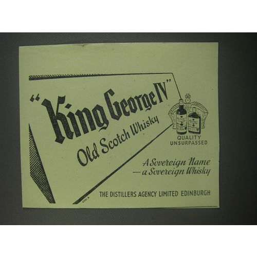 1954 King George IV Old Scotch Whisky Ad