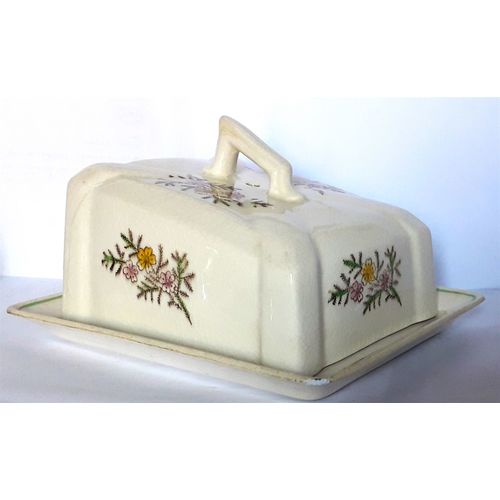 A VINTAGE ** CHEESE HOLDER by WULSTAN - HANLEY - Floral - 18 x 14 cm