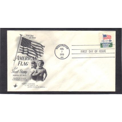 FDC Art Craft 1338 6c Flag (Cachet-U/A) CV40866