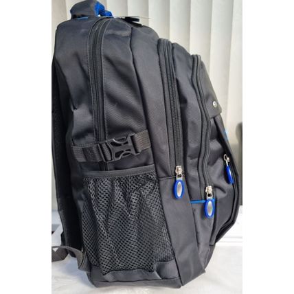 Air Supreme Large padded Backpack Travel Tablet Laptop work school Bag Blue trim