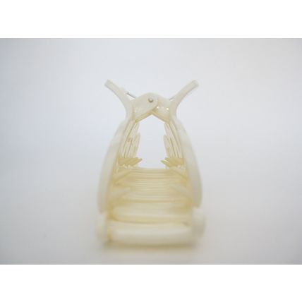 Large creme white looped hair claw clip