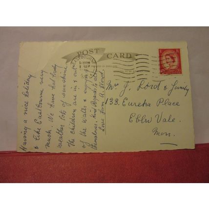 BEACHY HEAD & LIGHTHOUSE, EASTBOURNE used postcard 1959 pm #