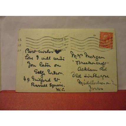 SCOTTISH CHRISTMAS CARD used antique postcard 1914 pm /