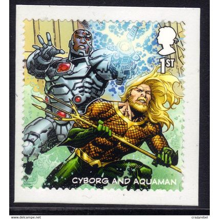 GB 2021 QE2 1st DC Comics Justice League Cyborg & Aquaman Umm SG 4587e S/A (89 )