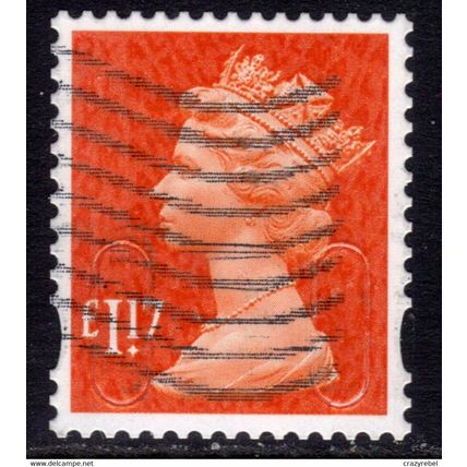 GB 2017 QE2 £1.17 Orange Red Machin used (MAIL) SG U2937 ( A426 )