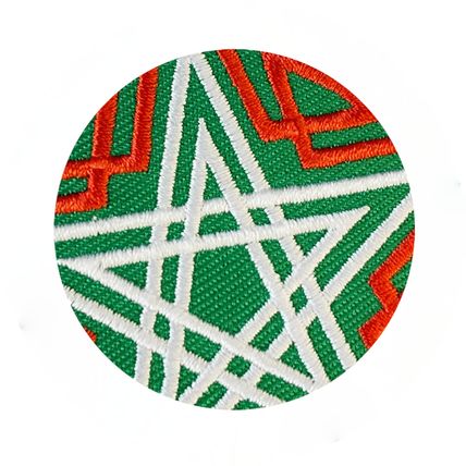 Pentagram Iron on Embroidered Sew Badge Badges Patch Badge Patches 7cm P306