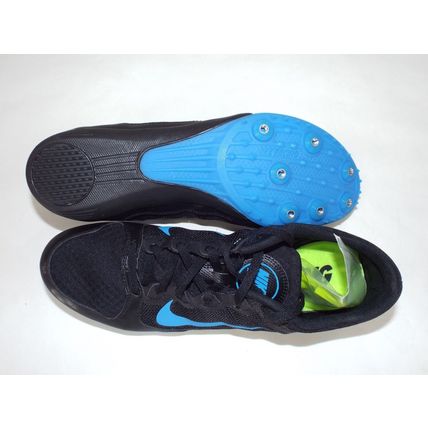 Mens 13 NIKE Zoom Rival MD 7 Black Photo Blue Track Cleats Shoes $65 616312-004