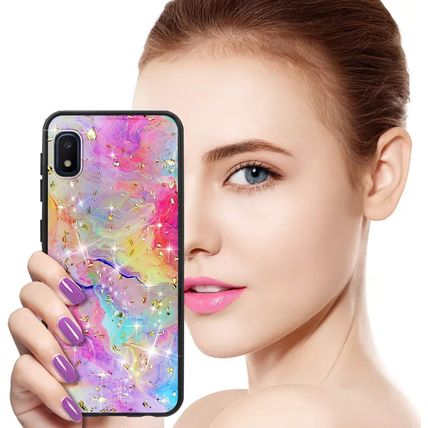TJS Glitter Case Compatible with Samsung Galaxy A10E 5.8"-RAINBOW-NEW-FAST SHIP
