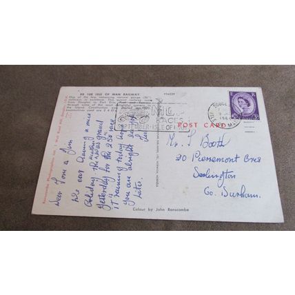 1960s Postcard - The Isle of Man Railway