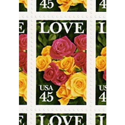 Love Roses Pack of Ten 45 Cent Wedding Stamps Scott 2379