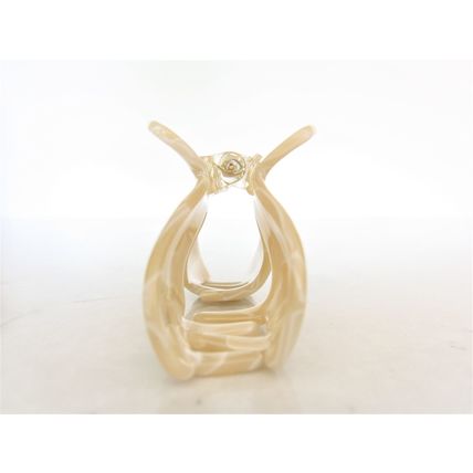 Shimmering marbled vanilla blonde white arc hair claw clip