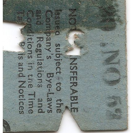 Liverpool Overhead Railway Edmondson Ticket - Seaforth Sands to Canning