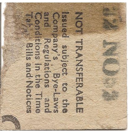 Liverpool Overhead Railway Edmondson Ticket - Canada to Clarence