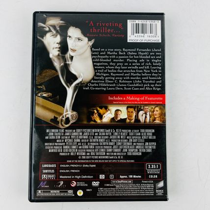 Lonely Hearts DVD John Travolta, James Gandolfini, Salma Hayek