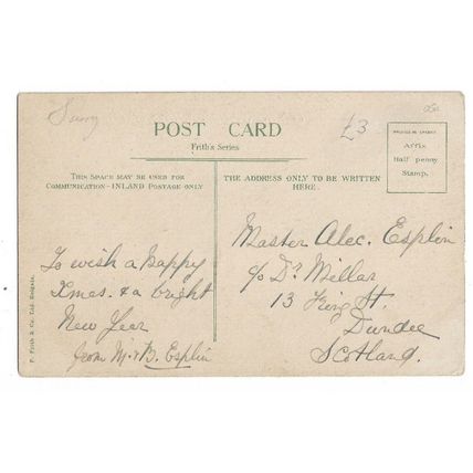 Bell Street, Reigate, Wishing You A Happy Christmas, Surrey, Postcard.
