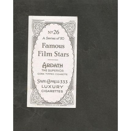 Ardath Famous Film Stars 1934 #26 Clark Gable