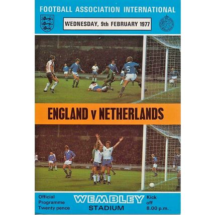ENGLAND v NETHERLANDS FA INTERNATIONAL 1977