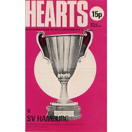 HEART OF MIDLOTHIAN v SV HAMBURG EUROPEAN CUP WINNERS CUP 1976