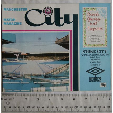 1979 programme Manchester City v. Stoke City