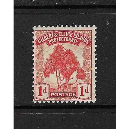 GILBERT & ELLICE ISLANDS 1911 1d RED MINT SG 9