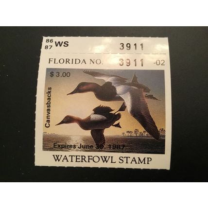 ICOLLECTZONE US 1986 Florida FL8 Duck Stamp VF NH