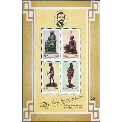 130ᵗʰ Birth Anniv Anton van Wouw - South Africa 1992 - MNH - SG MS21