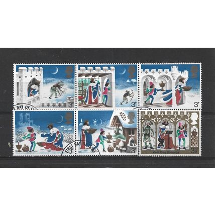 GB.1973 Christmas.Good King Wenceslas set of 6.Fine Used.Aug25