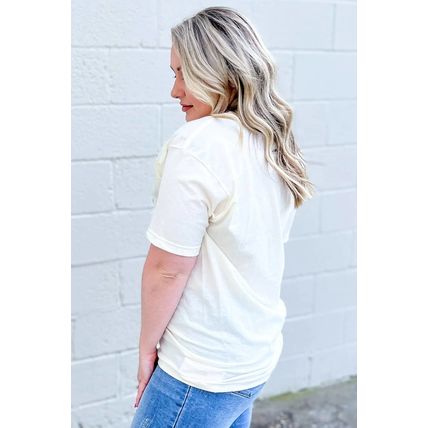 Sky Blue USA Graphic Crewneck Plus Size Patriotic Tee
