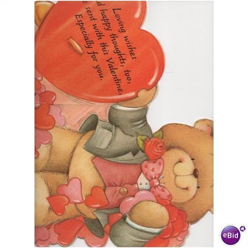 Cute Valentine card 'For My Boyfriend' with cuddly bear