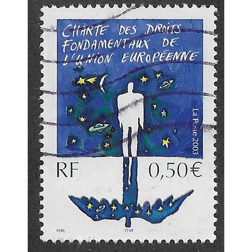 FRA 2003 50c 'HUMAN RIGHTS CHARTER' FINE USED (EBID56-044)