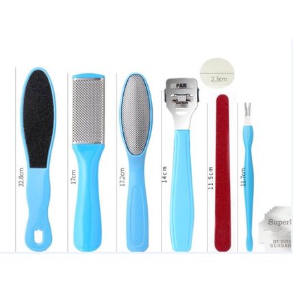 8Pcs Foot Pedicure Tools Set Exfoliating Scrub Prevent Dead Skin Remove Manicure