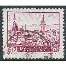 Mi 1193 A: 60 gr. purple Historic Cities: Panorama of Kalisz